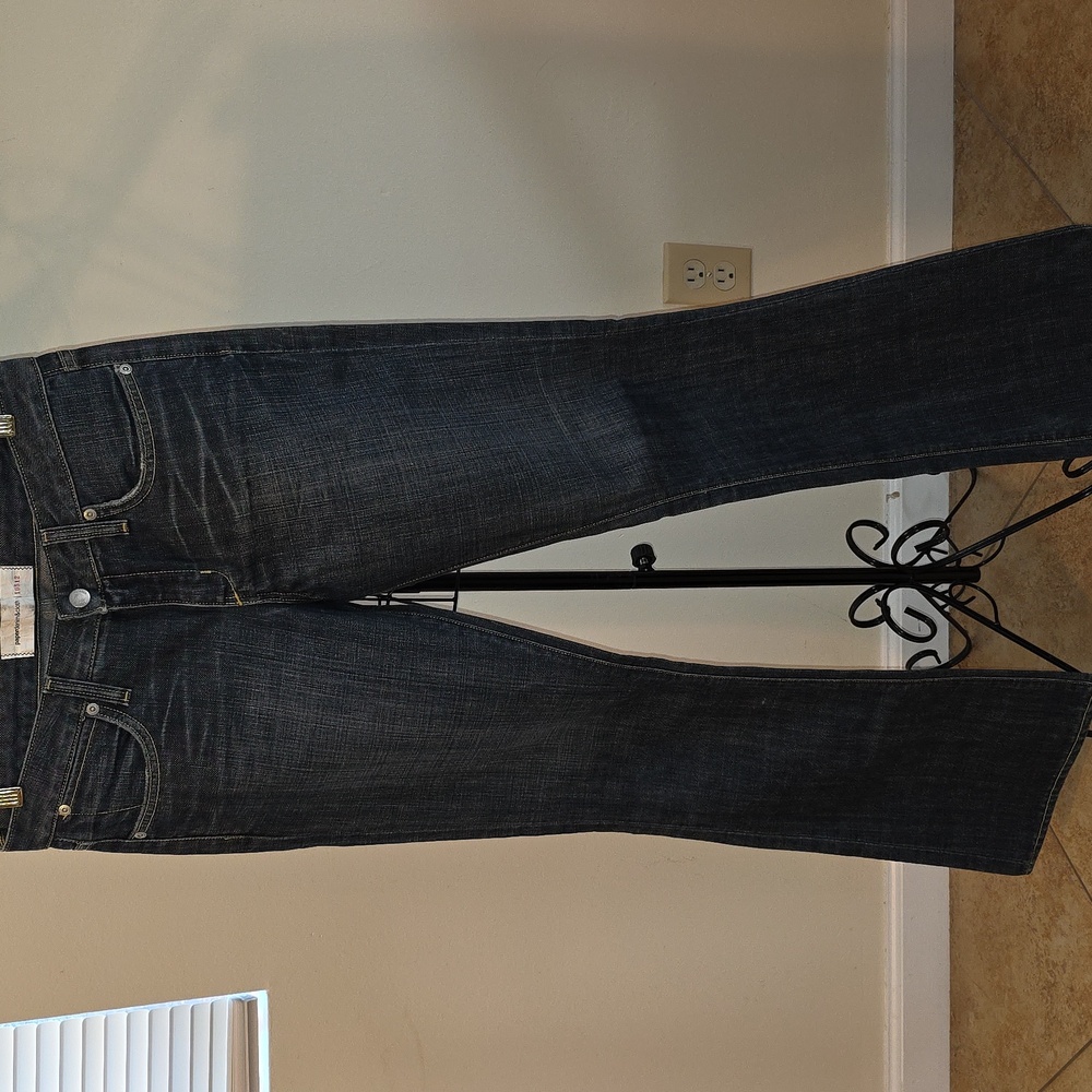 Paper Denim & Cloth Dark Blue Jeans w/ Yellow Stitching Waist 29 (Joni # 16)